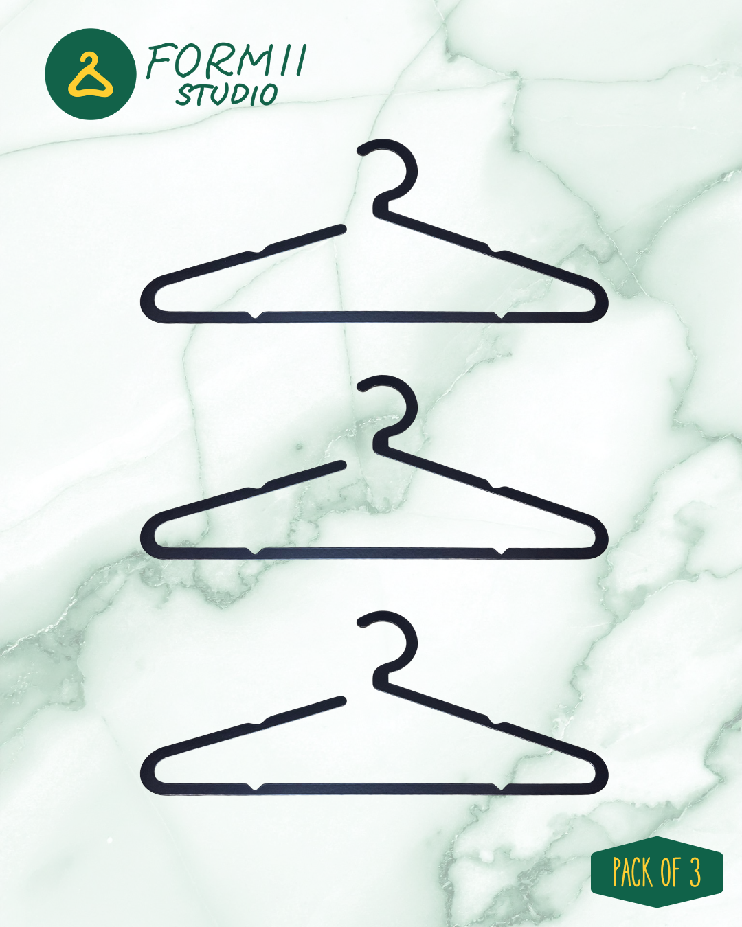 FORM 001 – Metal Coat Hanger (Set of 3)