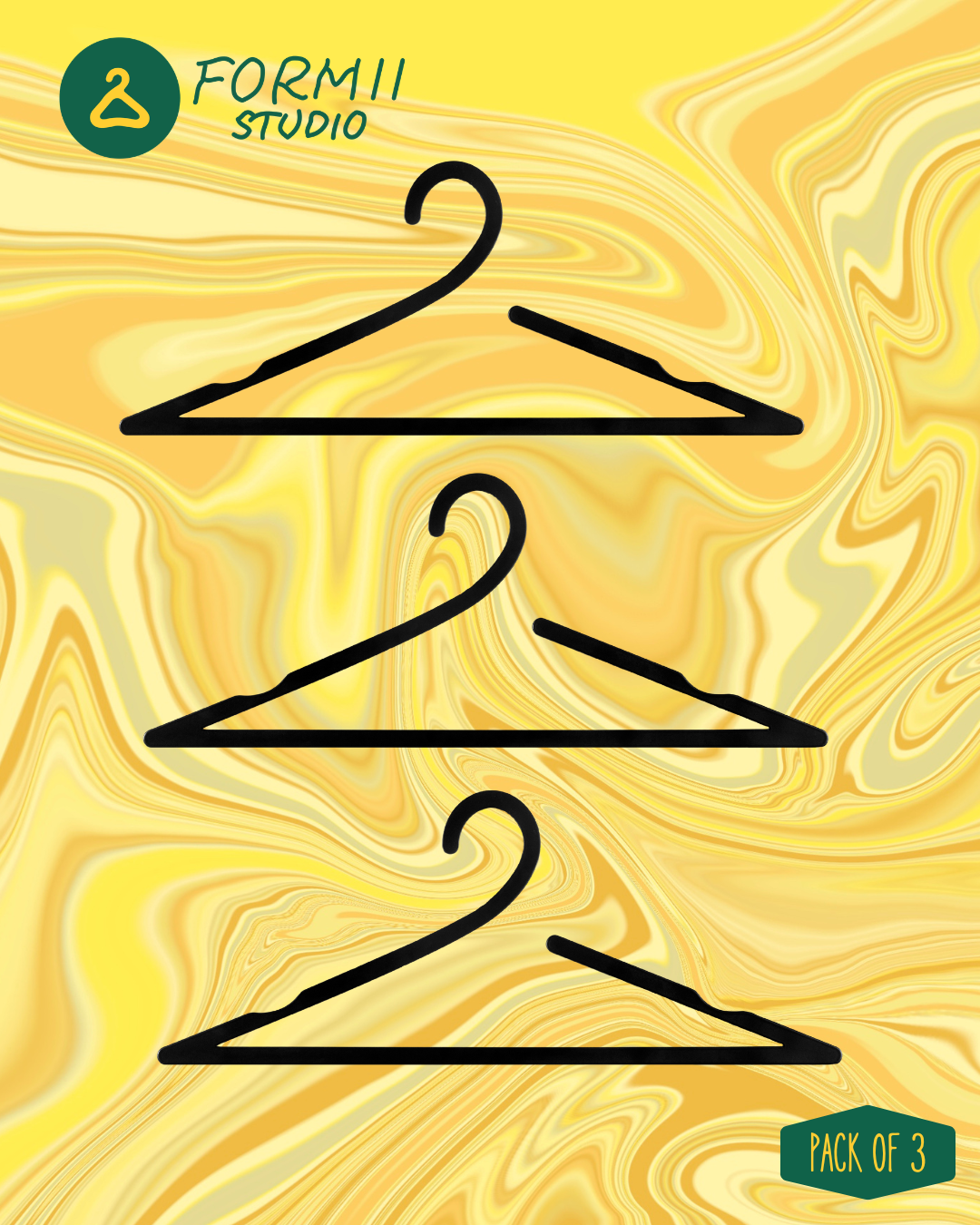 FORM005 – Metal Coat Hanger (Set of 3)