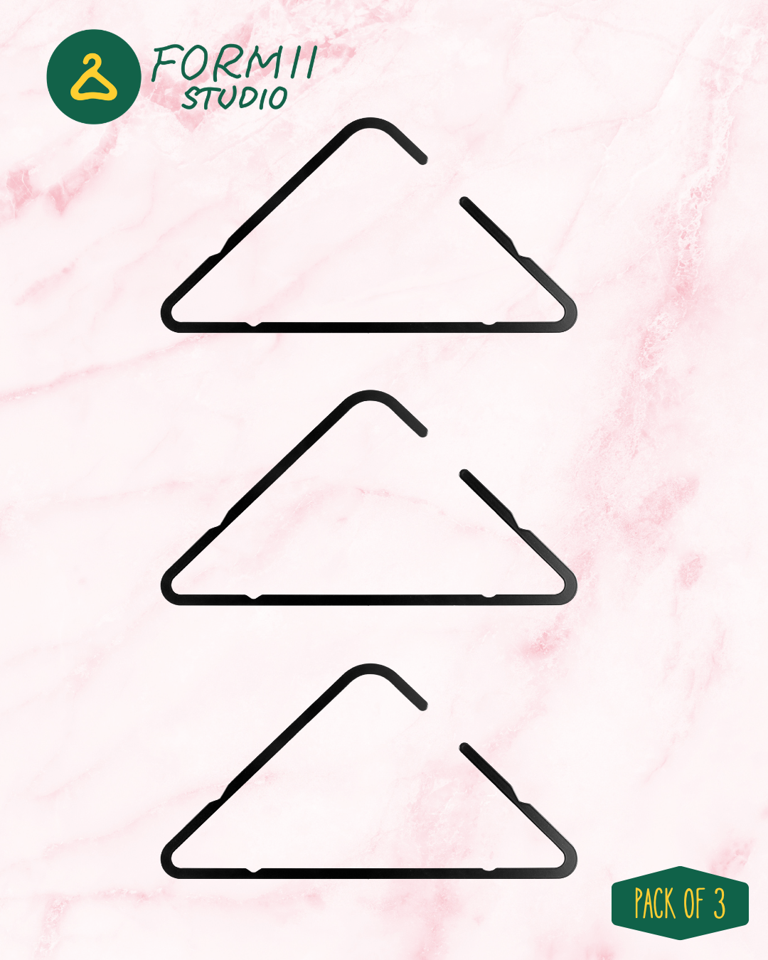 FORM 002 – Metal Coat Hanger (Set of 3)